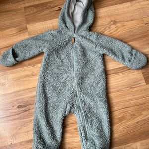 Cozy Green Fleece Kids One Piece